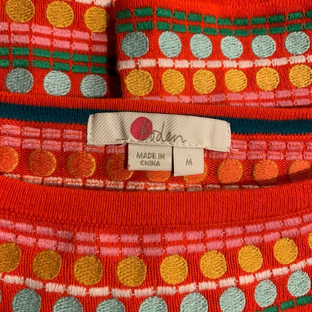 BODEN Monmouth Embroidered 3/4 Sleeve Sweater Top - Picture 5 of 5